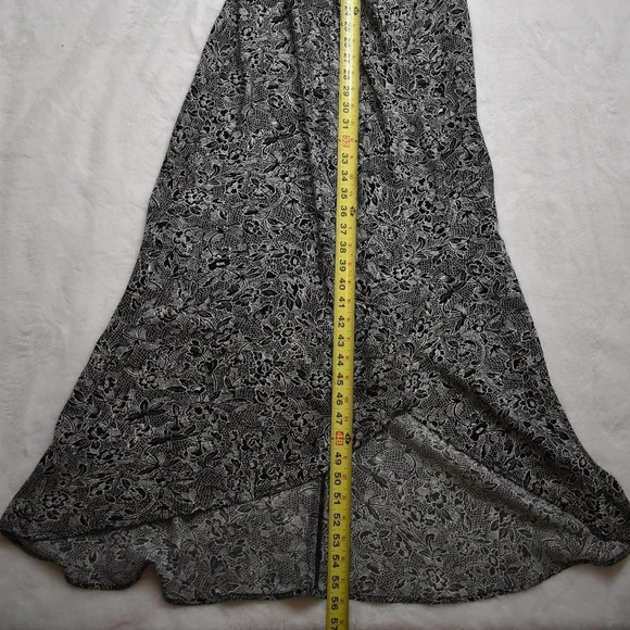 Abercrombie & Fitch Wrap Floral Dress Midi Sz S Cottagecore Boho Neutral - Picture 13 of 16